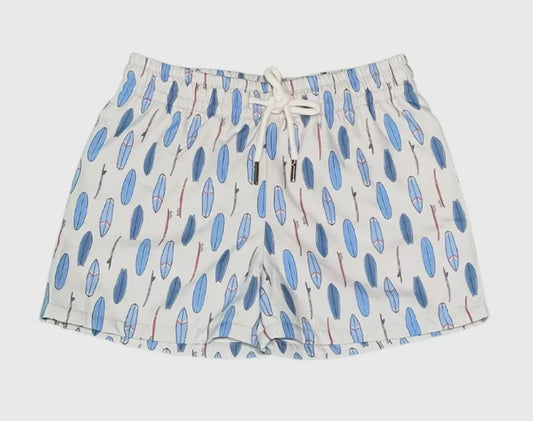 Salt Water Boys Co. Grey Surfboards - Swim Trunks