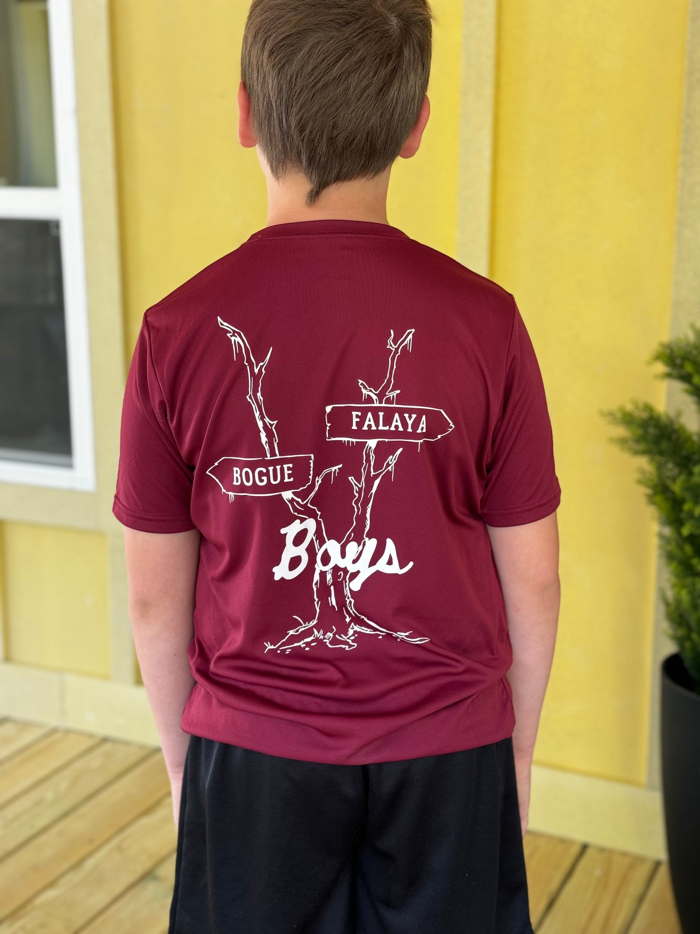 Performance Athletic Shirt - BFB Swamp Sign Tree - Cardinal Red