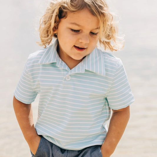 Baby Blue Stripe Polo