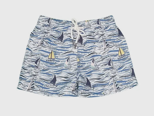 Salt Water Boys Co. Regatta Blues -  Swim Trunks