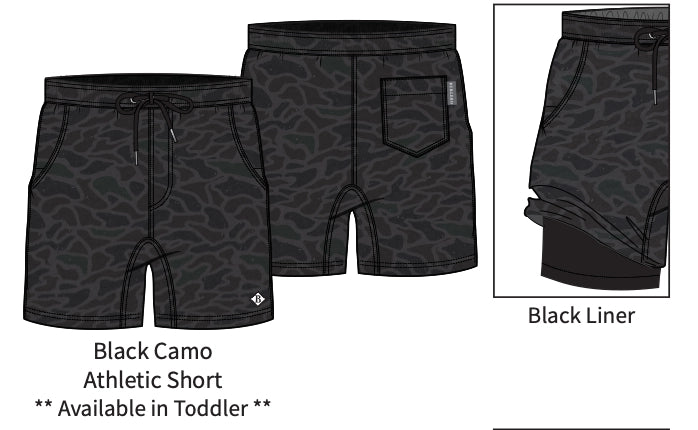 Burlebo Black Camo Athletic Short